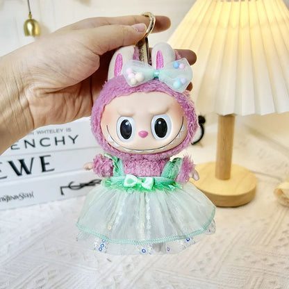 17cm Cute Mini Plush Doll'S Clothes Outfit Accessories For Korea Kpop Exo Labubu Idol Dolls Tops And Pants Clothing Diy Kid Gift