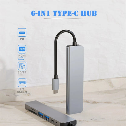 6 in 1 USB HUB C type-c HUB USB C to USB 3.0 HDTV-Compatible Dock for MacBook Pro For Nintendo Switch USB-C Type C 3.0 Splitter