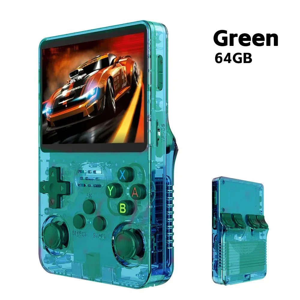 R36S open-source retro handheld video game console Linux system 3.5-inch IPS screen portable pocket video player 64GB 128GB gami