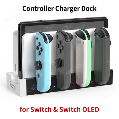 Controller Charger Dock Compatible with Nintendo Switch OLED Joycons Charging Stand Station for Nintendo Switch Accessories