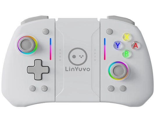 LinYuvo Wireless Joystic for Switch/OLED Support Wake up, Gyro Axis, Turbo, Dual Vibration with dazzling Lights KS42