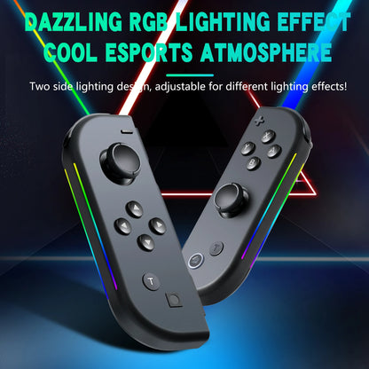FORswitch Wireless for Joy-Con Controller RGB Small Handle with Colored Lights Left And Right for NS Host