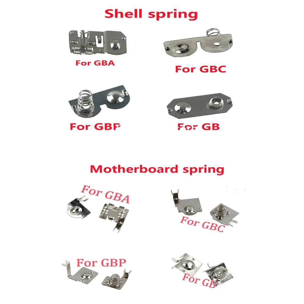 For GB GBC GBA GBP Motherboard Battery Terminals Spring Contacts Housing Battery spring Holder For GameBoy Advance Color Console