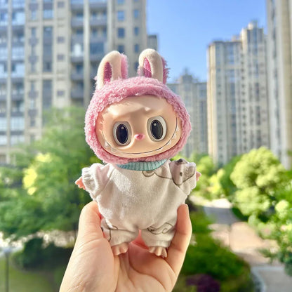 17cm Cute Mini Plush Doll'S Clothes Outfit Accessories For Korea Kpop Exo Labubu Idol Dolls Tops And Pants Clothing Diy Kid Gift