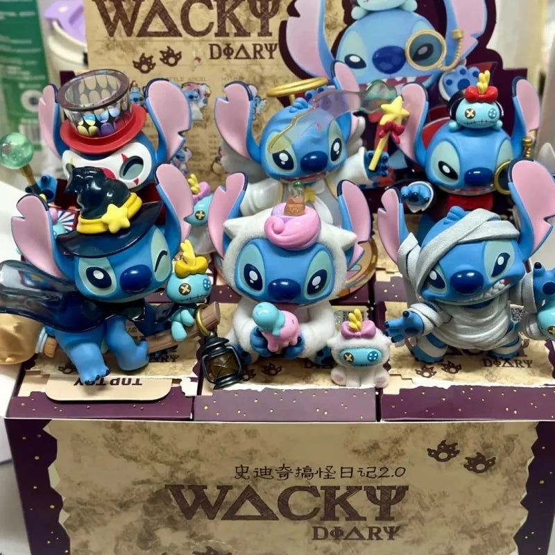 Original Genuine Disney Stitch Weird Diary 1.0 Wacky Diary 2.0 Blind Box Collectible Anime Desktop Decor Toys Birthday Gifts
