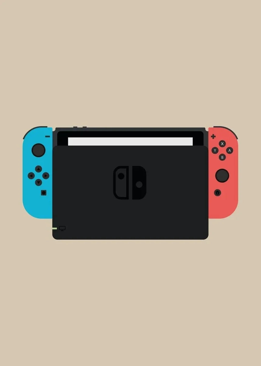 Retro Video Game Controllers Poster Handheld Game Console Gamepad Canvas Painting Wall Print Picture for Living Room Home Decor