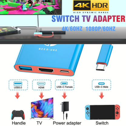 Gopala Portable TV Dock Charging Docking Station with HDMI and USB 3.0 Port Replacement Base Dock Set for Nintendo Switch OLED