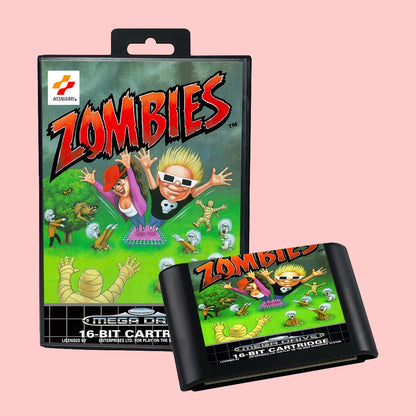 Zombies Ate My Neighbors EUR Version Game Card Box Manual For 16 bit Sega MD MegaDrive Genesis Consoles