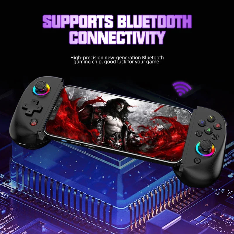 Bluetooth-Compatible Android Gamepad Telescopic Tablet Game Controller for PC PS4 Switch iOS Mobile Joystick with Hall Trigger