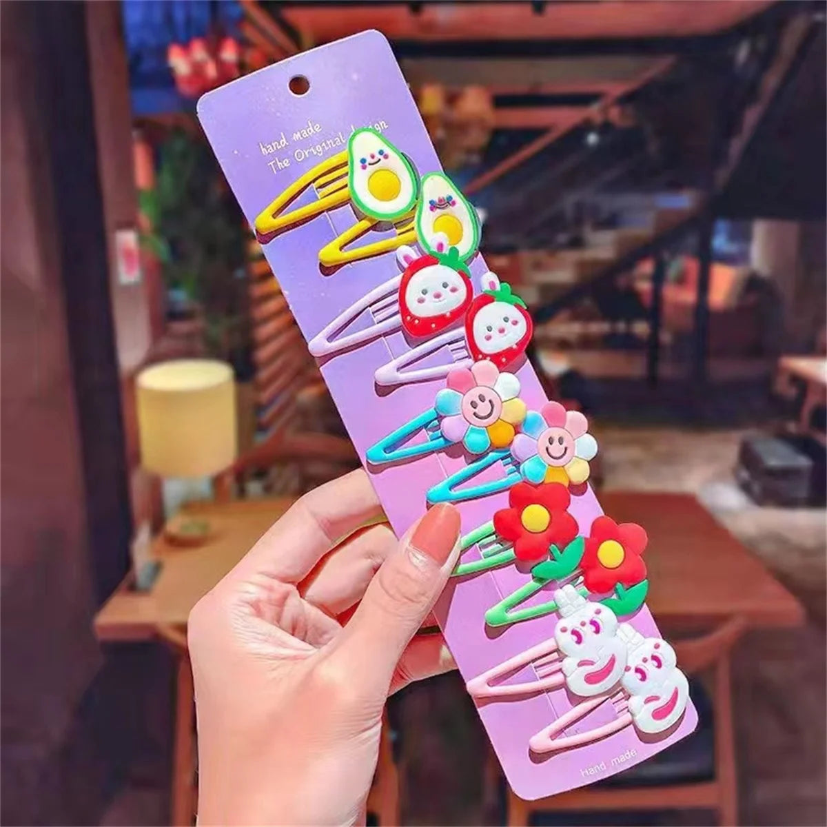 10PCS/Set New Girls Cute Cartoon Ice Cream Unicorn Hairpins Kids Lovely Hair Clips Barrettes Headband Fashion Hair Accessories
