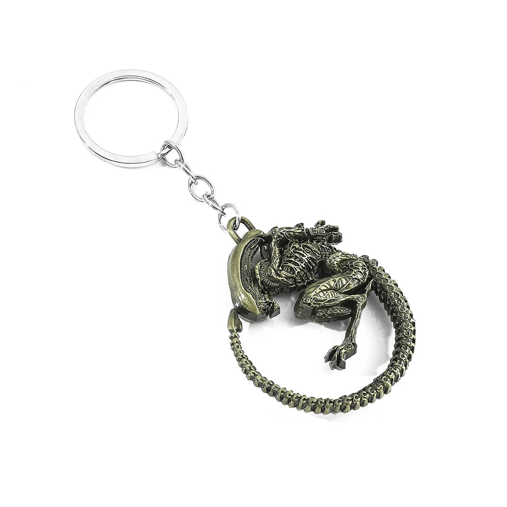 Alien vs Predator Metal Keychain