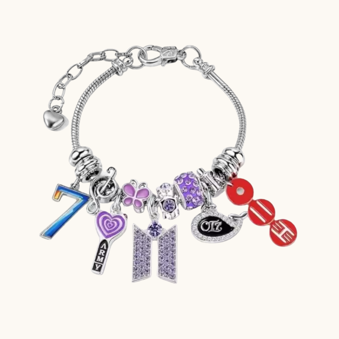BT21 Silver Charm Bracelet