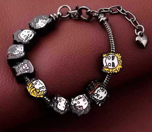 Demon Slayer Bracelet with Face Charms