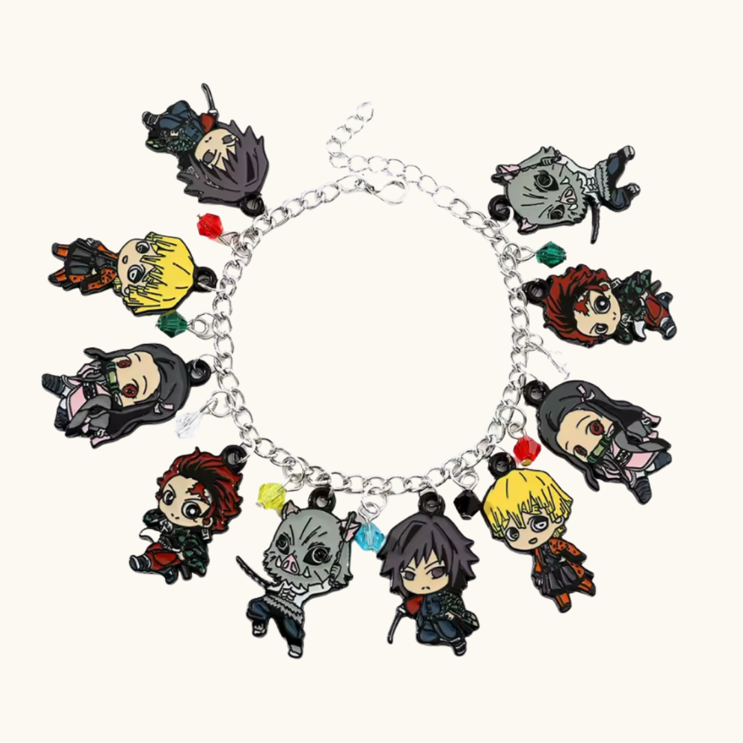 Demon Slayer Metal Pendant Bracelet