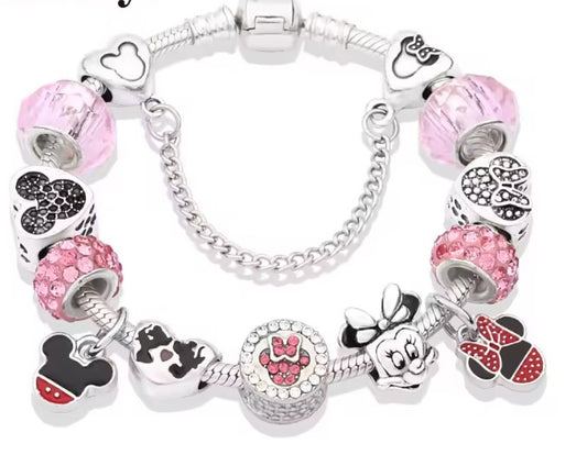Disney Pink Bracelet with Charms (17cm)