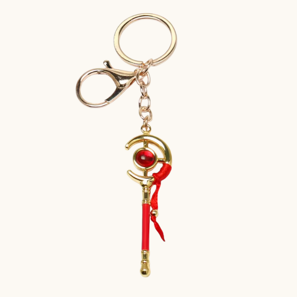 Pixel Bit Frieren keychain featuring a detailed character design on a small, durable key chain accessory.