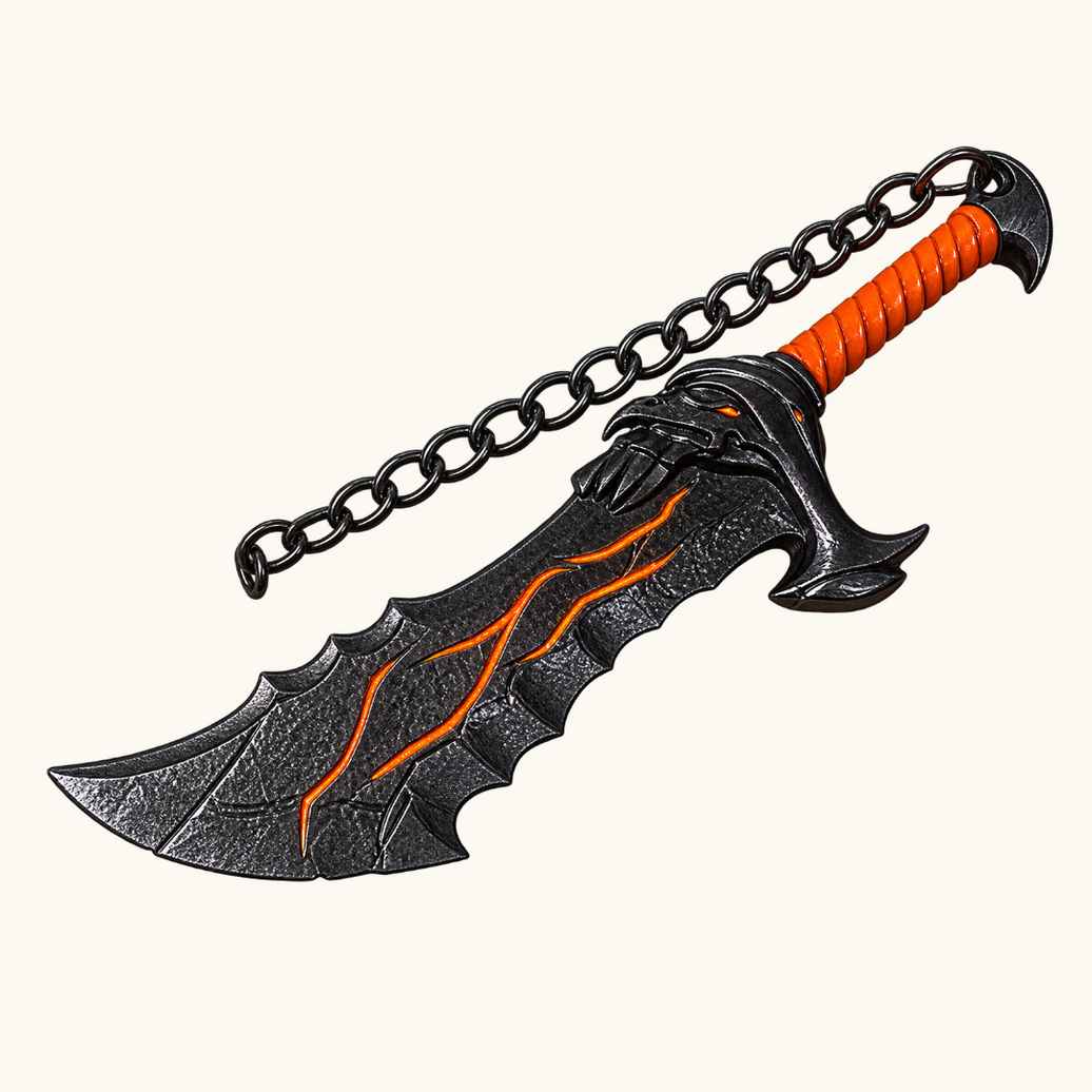 God of War Ragnarok Blade of Chaos 15cm Metal Replica