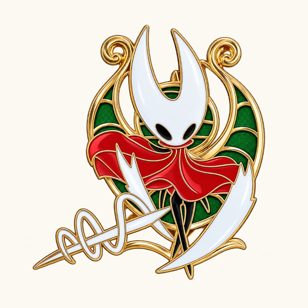Hollow Knight Hornet Stained Glass Enamel Pin