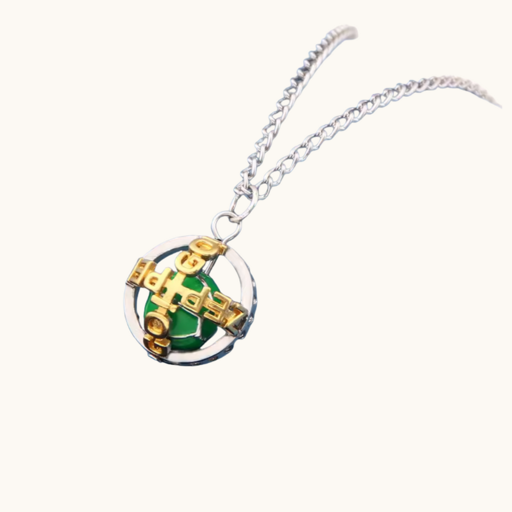 Pixel Bit JoJo's Bizarre Adventure Steel Ball Run necklace featuring a detailed metal pendant inspired by the anime series.