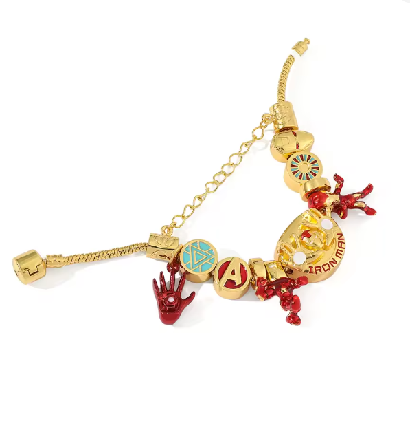 Marvel Iron Man Gold Bracelet with Charms (17cm)