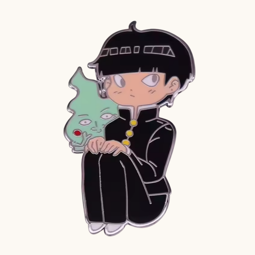 Mob Psycho 100 Mob & Dimple Enamel Pin
