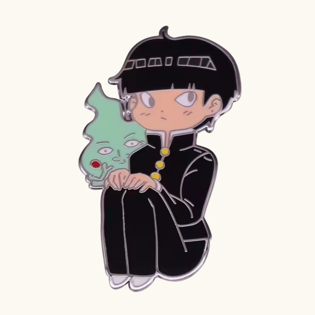 Mob Psycho 100 Mob & Dimple Enamel Pin