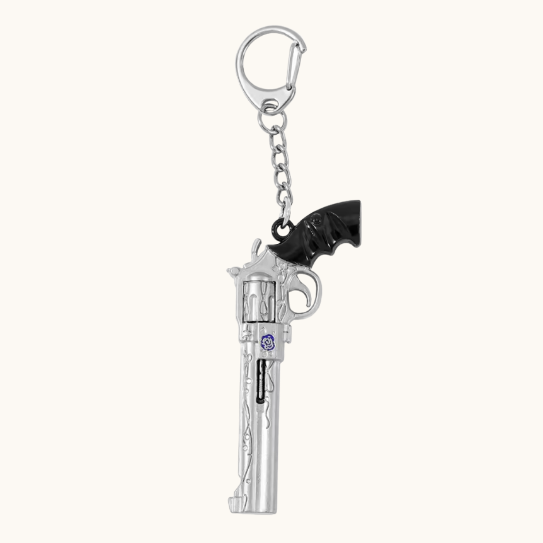 Revolver Metal Keychain