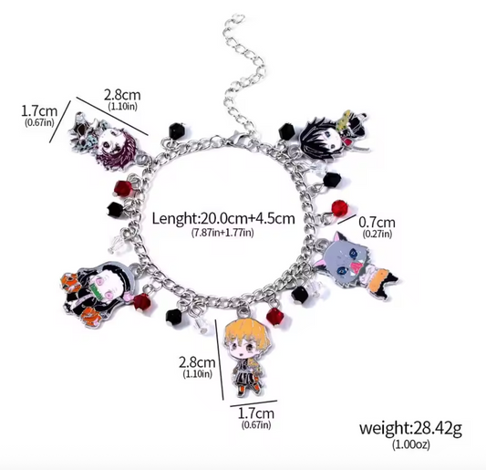 Demon Slayer Bracelet with Body Charms