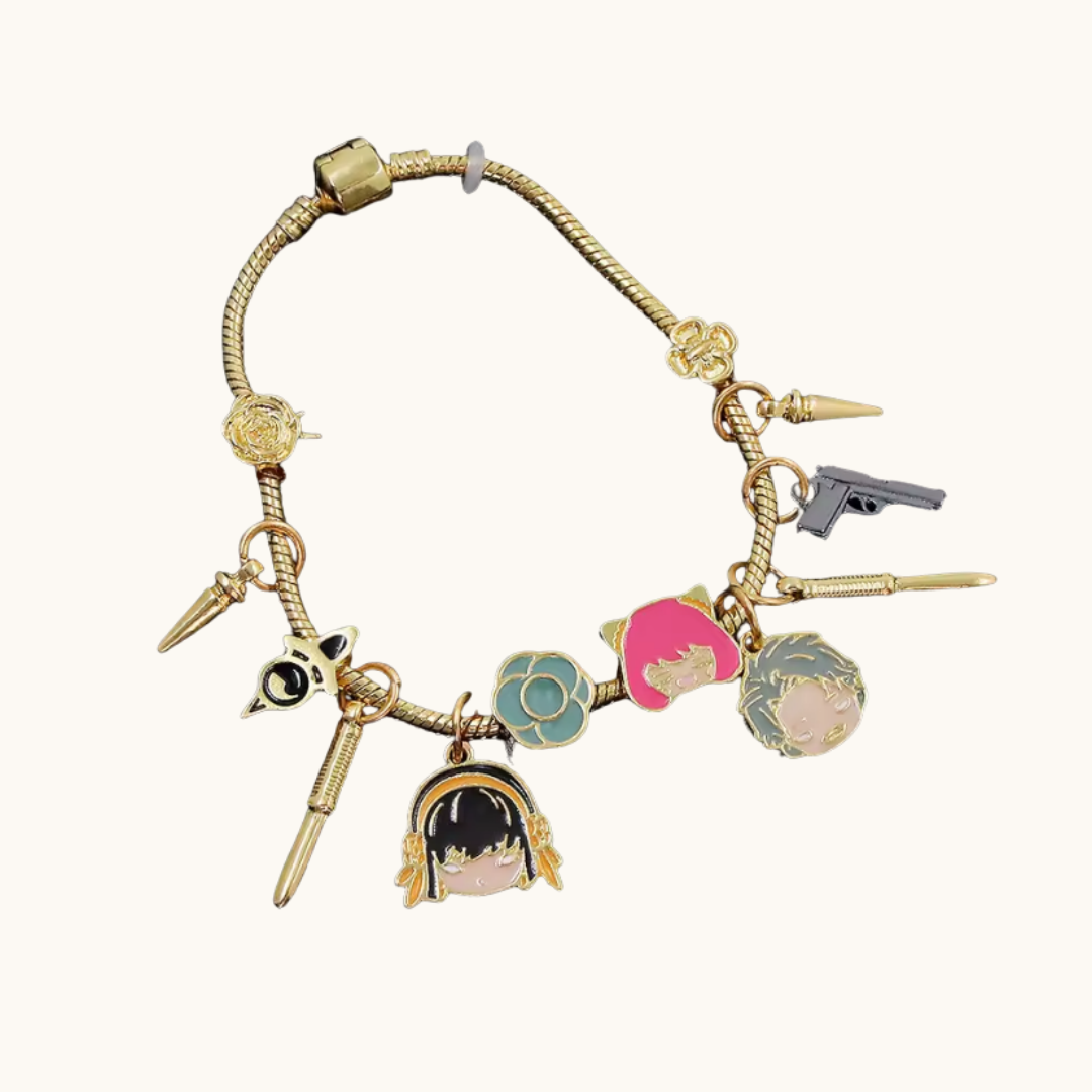 Spy x Family Gold Bracelet Charms