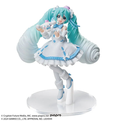 SEGA Hatsune Miku Anime Miku Cinnamoroll White Dress Action Figures Model Figurine Original Figuarts Decoration Collection Toys