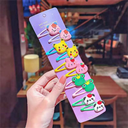 10PCS/Set New Girls Cute Cartoon Ice Cream Unicorn Hairpins Kids Lovely Hair Clips Barrettes Headband Fashion Hair Accessories