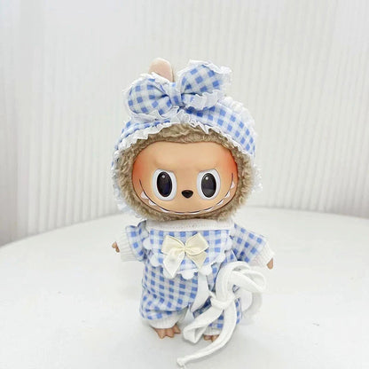 17cm Cute Mini Plush Doll'S Clothes Outfit Accessories For Korea Kpop Exo Labubu Idol Dolls Tops And Pants Clothing Diy Kid Gift