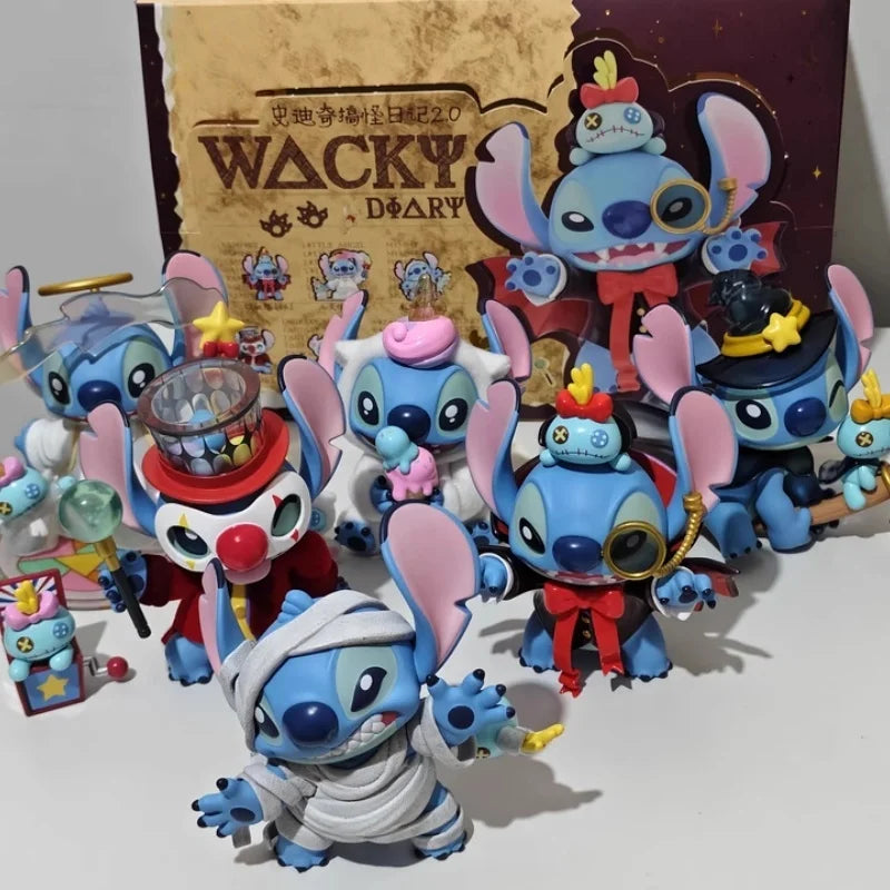 Original Genuine Disney Stitch Weird Diary 1.0 Wacky Diary 2.0 Blind Box Collectible Anime Desktop Decor Toys Birthday Gifts
