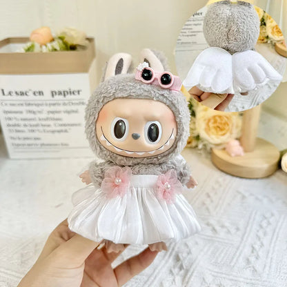 17cm Cute Mini Plush Doll'S Clothes Outfit Accessories For Korea Kpop Exo Labubu Idol Dolls Tops And Pants Clothing Diy Kid Gift