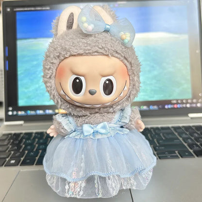17cm Cute Mini Plush Doll'S Clothes Outfit Accessories For Korea Kpop Exo Labubu Idol Dolls Tops And Pants Clothing Diy Kid Gift