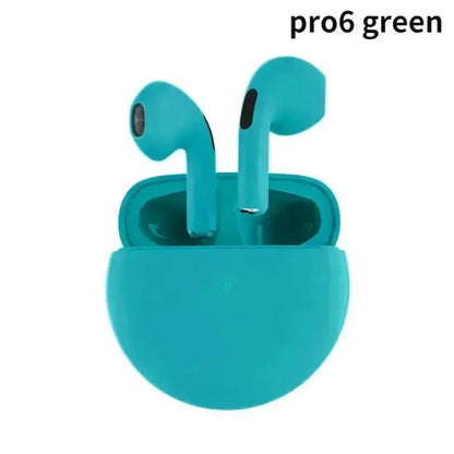 Pro 6 TWS Wireless Headphones with Mic Fone Bluetooth Earphones Sport Earbuds Running Pro6 Headset for Apple IPhone Xiaomi
