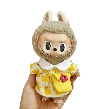 17cm Cute Mini Plush Doll'S Clothes Outfit Accessories For Korea Kpop Exo Labubu Idol Dolls Tops And Pants Clothing Diy Kid Gift