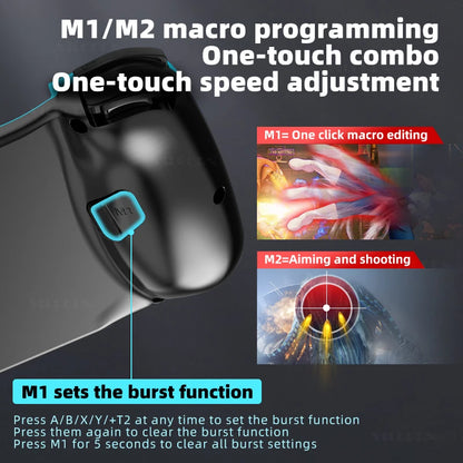 D3 Gamepad Telescopic BT Bluetooth Game Controller For PC IOS Android PUBG Switch PS4 Stretch Wireless 3D Joystick With Macro