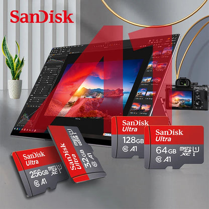 Sandisk Ultra Micro tf SD card 128GB 32GB 64GB 256GB Mini SD Card SD/TF Flash Card Memory Card 32 64 128 gb miniSD for Phone