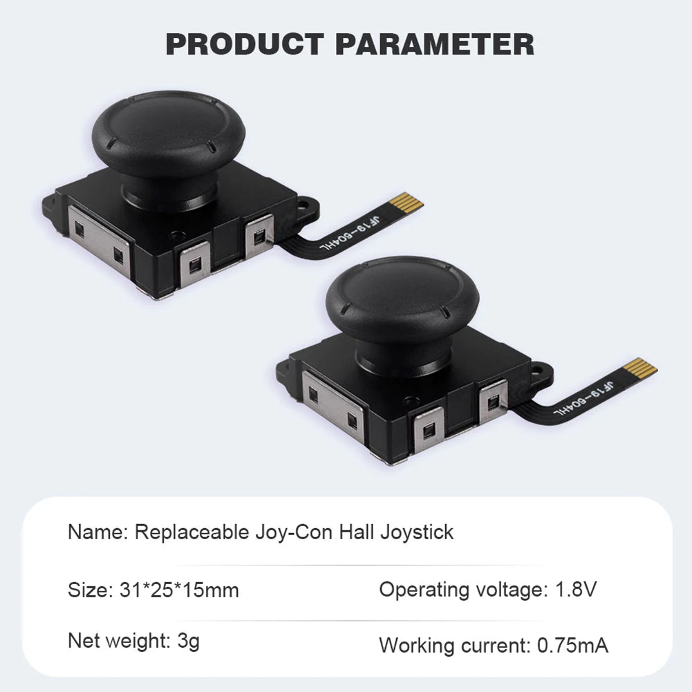 Hall Sensing Joystick No Drifting Hall Electromagnetic Stick Higher Sensitivity Hall Thumb Stick for Nintendo Switch/OLED/Lite