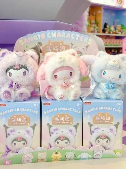 Genuine Island Fox Series Blind Box Cute Anime Doll Kuromi Melody Mystery Box Surprise Bag Pendant Vinyl Figure Collect Girl Toy