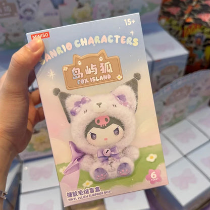 Genuine Island Fox Series Blind Box Cute Anime Doll Kuromi Melody Mystery Box Surprise Bag Pendant Vinyl Figure Collect Girl Toy