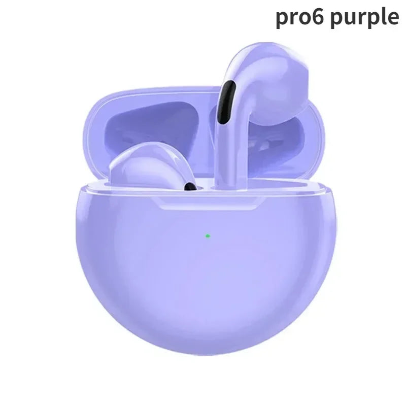 Pro 6 TWS Wireless Headphones with Mic Fone Bluetooth Earphones Sport Earbuds Running Pro6 Headset for Apple IPhone Xiaomi