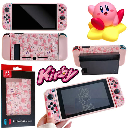 Kirby Cartoon Switch Case for Nintendo Switch Ns Oled Protective Case Anime Joy Con Silicone Soft Cover Game Console Accessories
