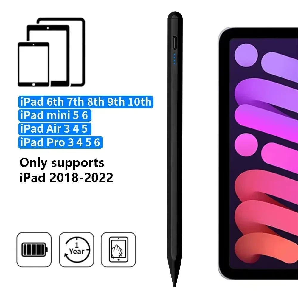 For Apple Pencil Palm Rejection Power Display iPad Pencil Pen For iPad 2022 2021 2020 2019 2018 Pro Air Mini Specific Stylus