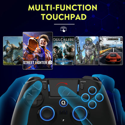 Original QRD Spark N5 Wireless Controller for PS5 PS4 PS3 IOS Android PC Hall 8-color LED lights Vibration effect PS5 Gamepad