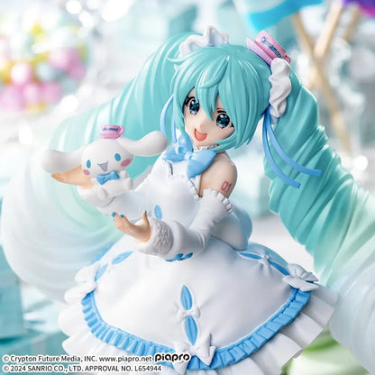 SEGA Hatsune Miku Anime Miku Cinnamoroll White Dress Action Figures Model Figurine Original Figuarts Decoration Collection Toys