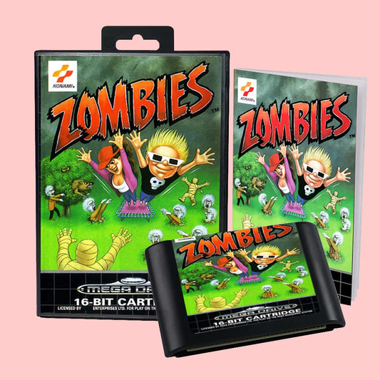 Zombies Ate My Neighbors EUR Version Game Card Box Manual For 16 bit Sega MD MegaDrive Genesis Consoles