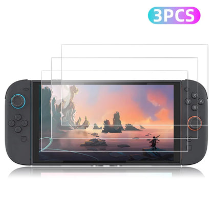 2/3PCS Protective Glass For Nintendo Switch Tempered Glass Screen Protector for Nintendos Switch 2 Oled Accessories Film