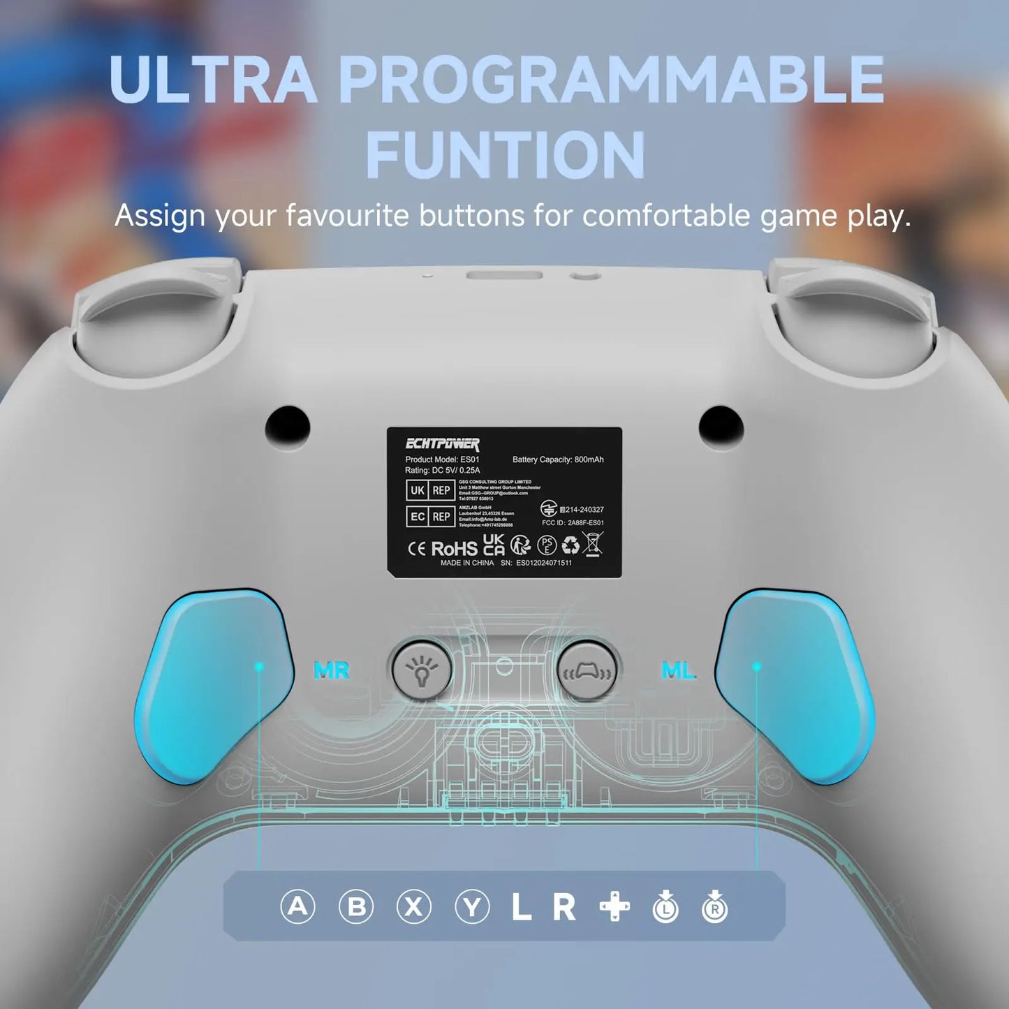 ECHTPower Switch Controllers for Nintendo Switch2/Switch Lite/Switch OLED Wireless Game Controllers with Hall Effect Strings